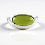 Anello in argento con Vesuvianite