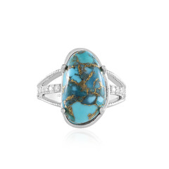 Blue Copper Turquoise Silver Ring (Faszination Türkis)