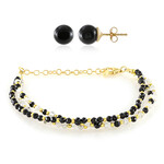 Parure in argento con Onice Nero (Riya)