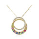 14K Ceylon Blue Sapphire Gold Necklace (CIRARI)