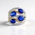 Anello in argento con Spinello Cobalto (Gems en Vogue)