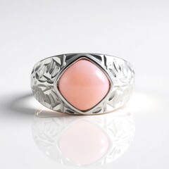Anello in argento con Opale Rosa (de Melo)