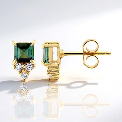 Orecchini in argento con Indicolite (Adela Silber)