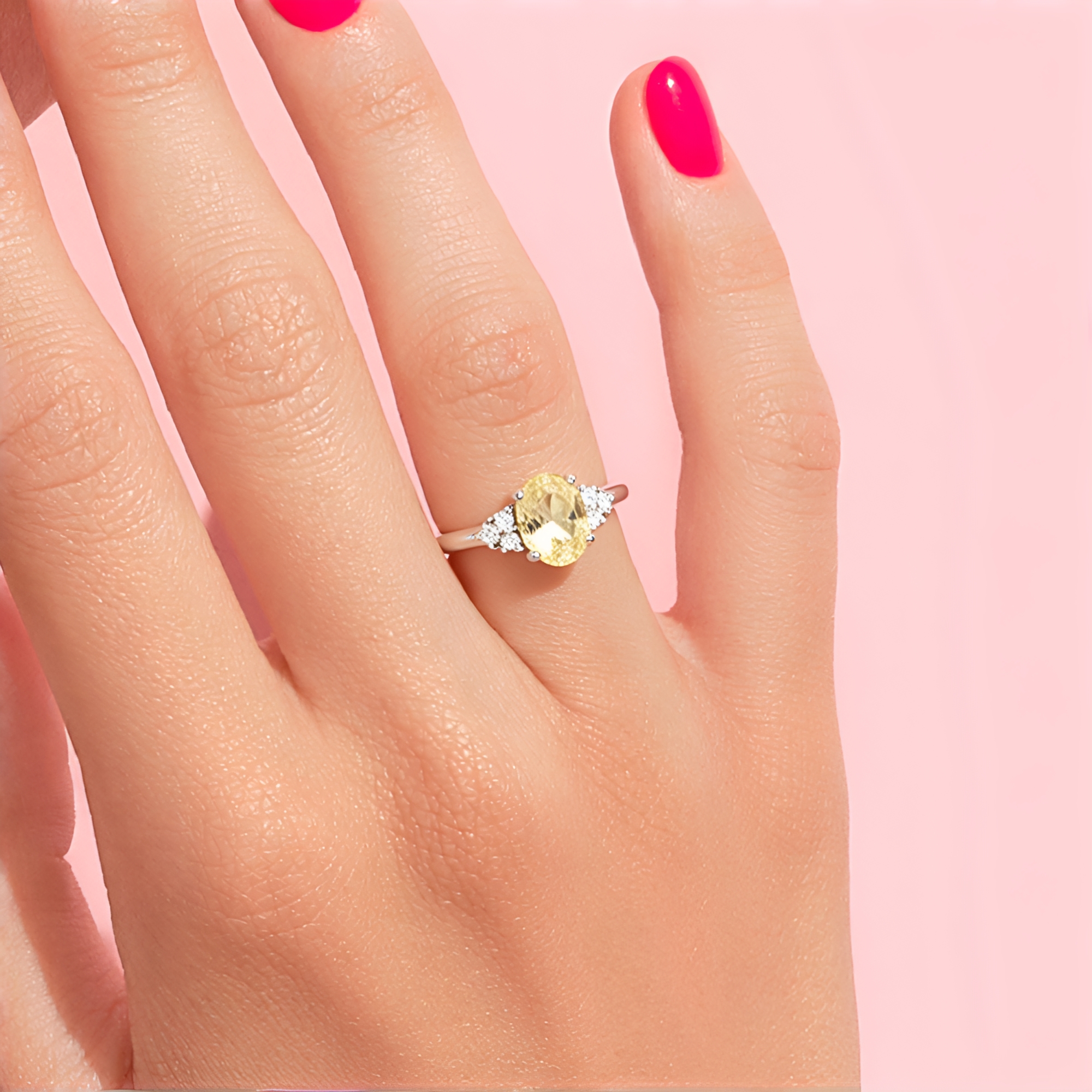 Bague En Argent 925 Avec Kunzite Rose - Taille 7, Pierre En Poire, Faite Main