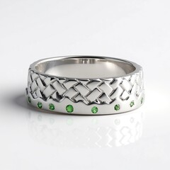 Anello in argento con Tsavorite della Tanzania (de Melo Essence)