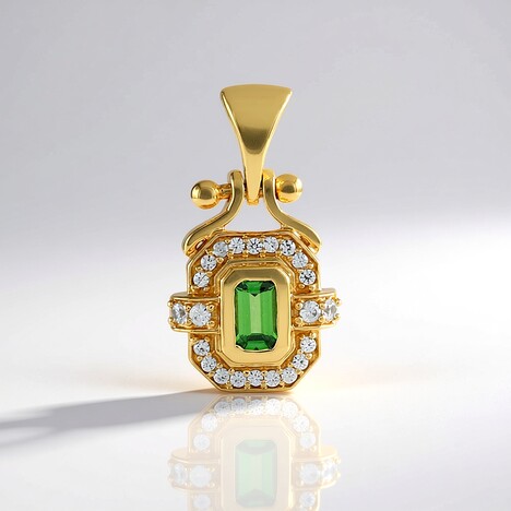 Ciondolo in argento con Lemshuku Tsavorite