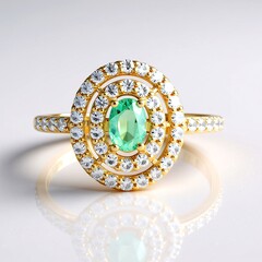 Anello in oro con Smeraldo Color Paraiba