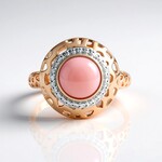 Anello in argento con Opale Rosa di Machu Picchu (Ornaments by de Melo)