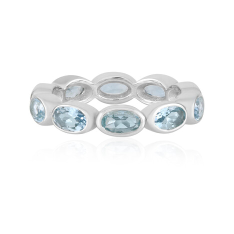 Brasilianischer Aquamarin-Silberring