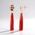 Orecchini in argento con Calcedonio Rosso (KM by Juwelo)