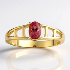Anello in oro con Pezzottaite