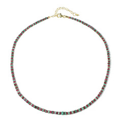 Edelstein-Silberhalskette