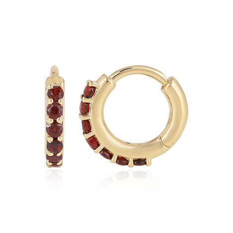 Mozambique Garnet Silver Earrings