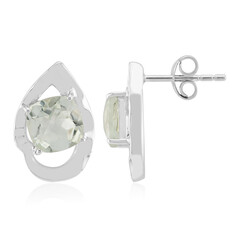 Boucles d'oreilles en argent et Améthyste verte