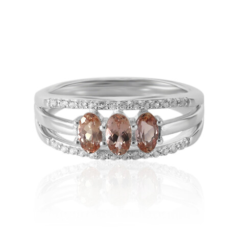 Anillo en plata con Topacio imperial de Ouro Preto