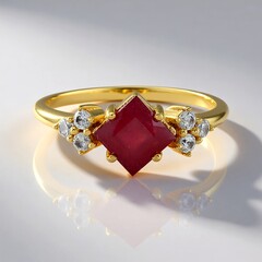 Anello in argento con Rubino del Madagascar