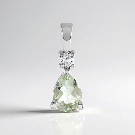 Ciondolo in argento con Ametista Verde