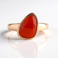 Zilveren ring met een carneool (KM by Juwelo)