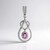 Ciondolo in argento con Zaffiro Ceylon Rosa