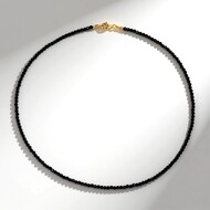 Collier en argent et Spinelle noir