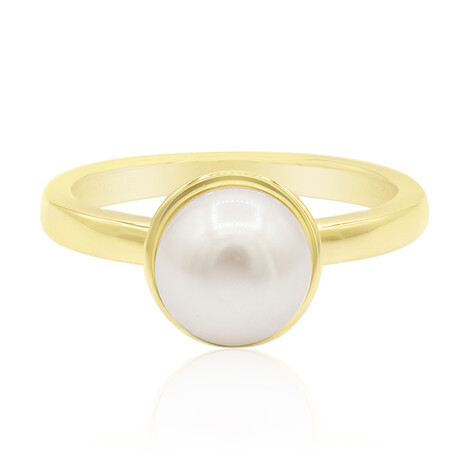 Zilveren ring met een zoetwater kweekparel (MONOSONO COLLECTION)