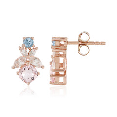 Pendientes en plata con Morganita de Madagascar (Adela Silber)