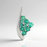 Ciondolo in argento con Smeraldo Colombiano (de Melo Essence)