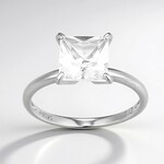 Anello in argento con Topazio Bianco
