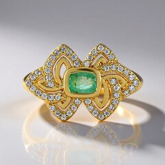 Anello in argento con Smeraldo Colombiano