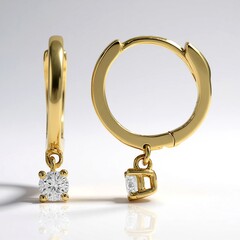 Orecchini in oro con Diamante I1 (H) (CIRARI)