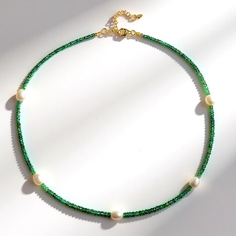 Collana in argento con Smeraldo Zambia (Riya)