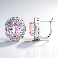 Boucles d'oreilles en argent et Kunzite
