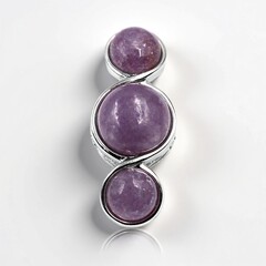 Ciondolo in argento con Lepidolite