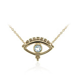 Sky Blue Topaz Silver Necklace (M de Luca)