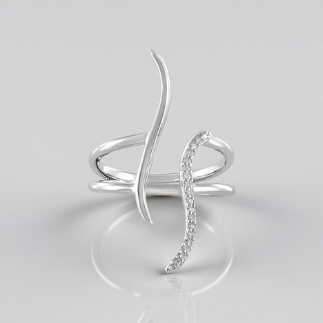Anello in argento con Diamante I2 (H)