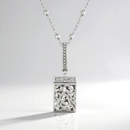 Zilveren halsketting met zirkonen (Dallas Prince Designs)