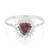 Red Zircon Silver Ring