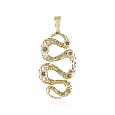 I2 Champagner-Brillant-Goldanhänger (Ornaments by de Melo)