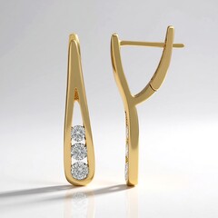 Orecchini in oro con Diamante SI1 (G) (Annette)