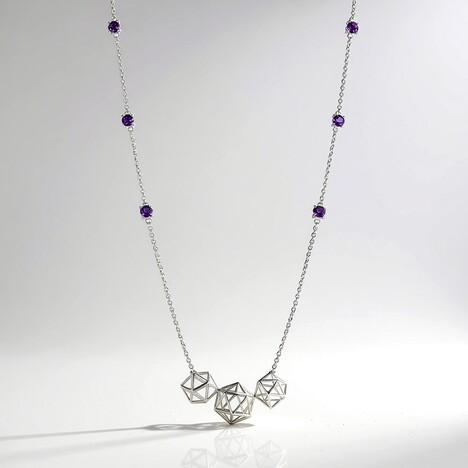 Collana in argento con Ametista Uruguay (Ornaments by de Melo)