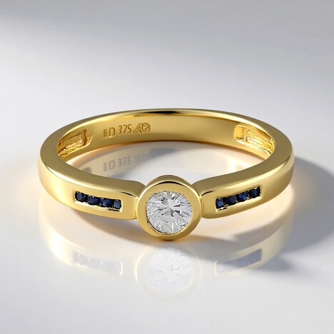 Bague en or et Saphir blanc (Adela Gold)