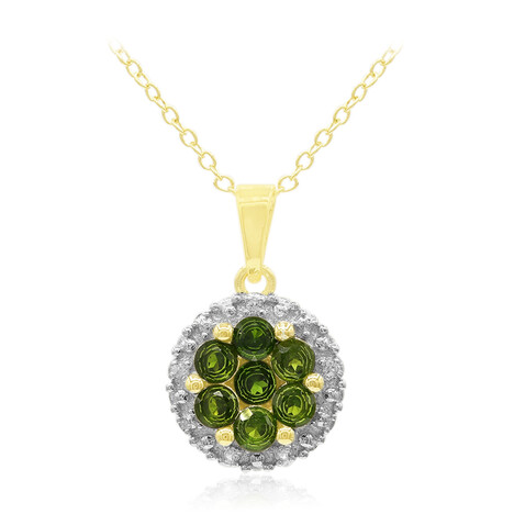 Collana in argento con Diopside Russo