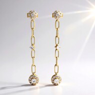 Pendientes en oro con Diamante SI1 (H) (CIRARI)