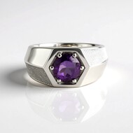 Anello in argento con Ametista del Marocco (de Melo)