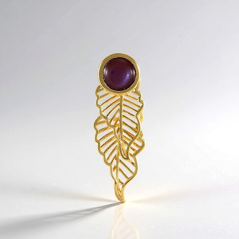 Ciondolo in argento con Pietra di Luna Cioccolato (MONOSONO COLLECTION)