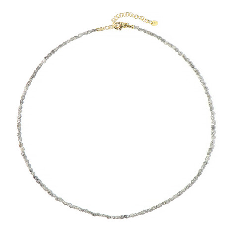 Silberfarbener Diamant-Silberhalskette