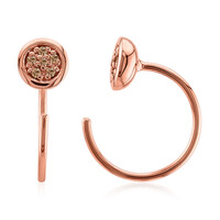 Orecchini in argento con Diamante Rose de France SI1 di Argyle