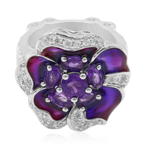 Anello in argento con Ametista Zambiana (Dallas Prince Designs)