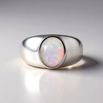 Anello in argento con Opale di Welo (de Melo Essence)
