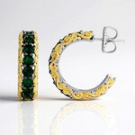 Orecchini in argento con Smeraldo Zambia (Gems en Vogue)